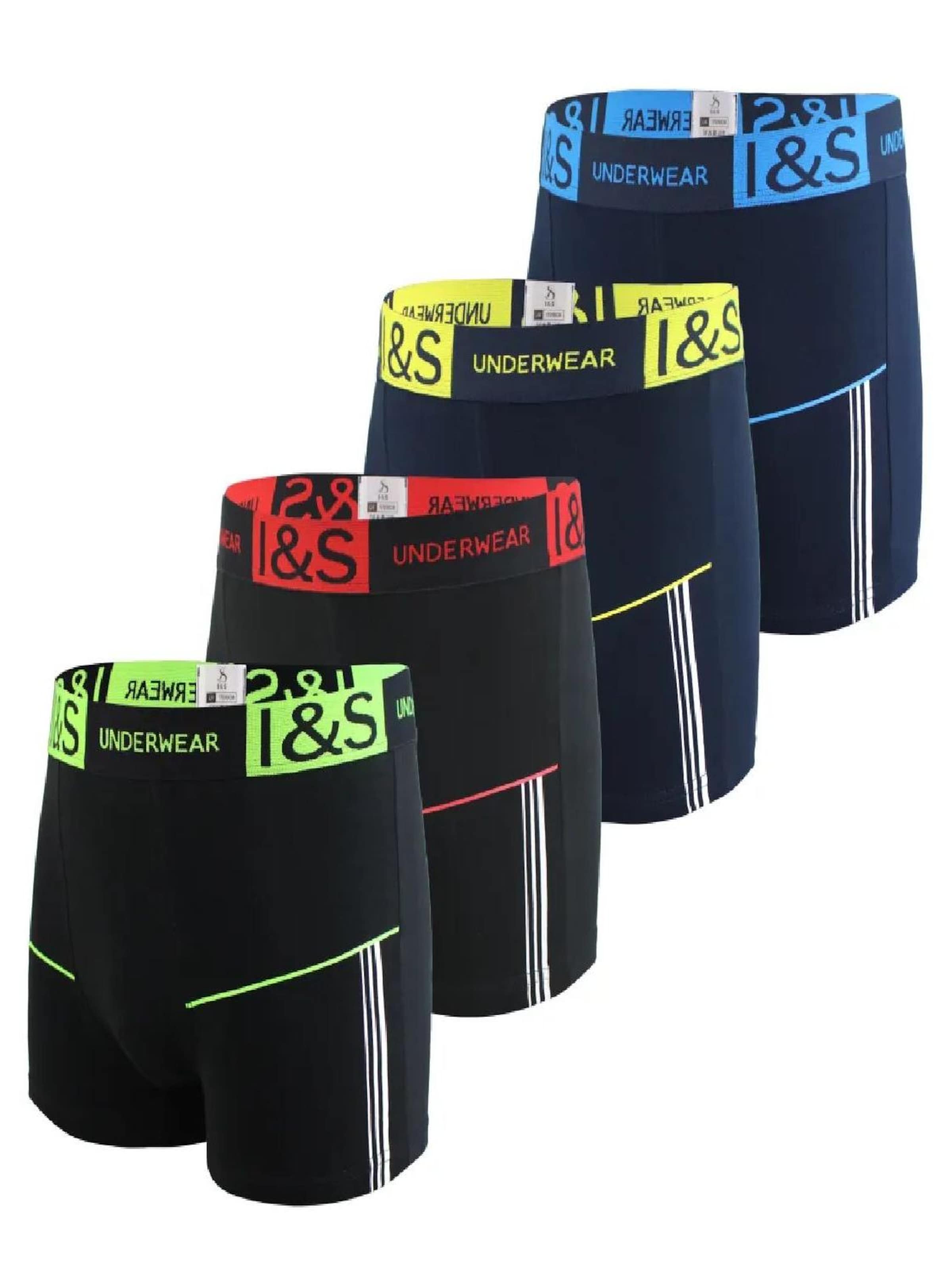 PESAIL Boxershorts '4er Boxershorts Herren Baumwolle Unterwäsche Unterhose BPM224056'‌‌‌‌‌‌‌ in Mischfarben: Vorderseite