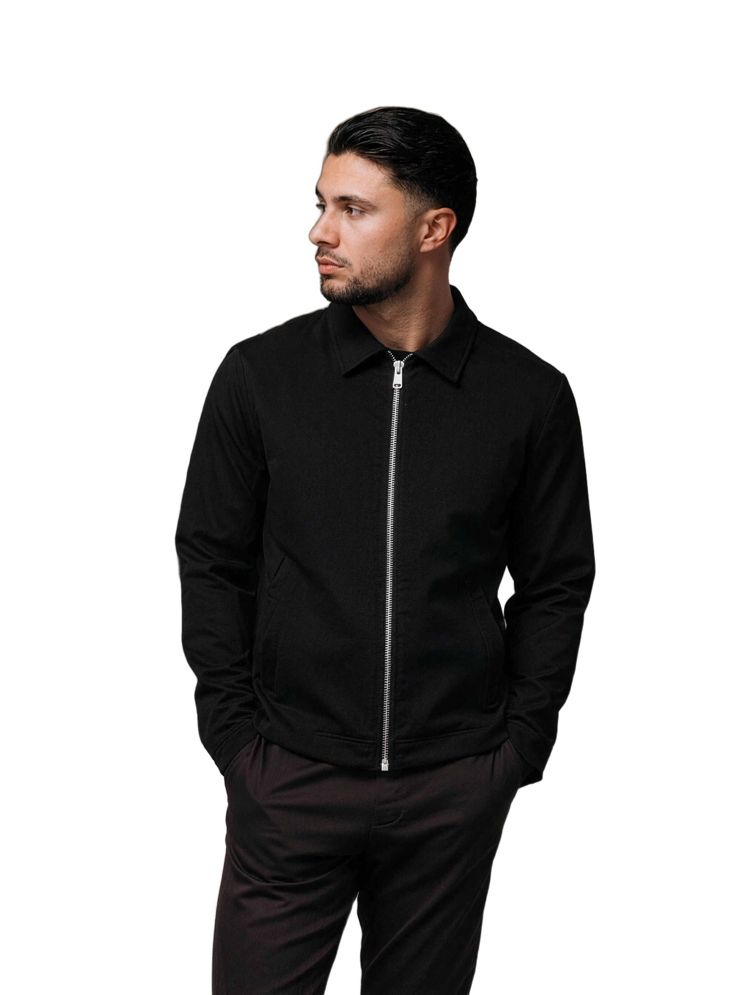 Richesse Between-season jacket 'CORE ZIP JACKET | BLACK' in Black: front