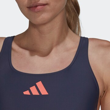 ADIDAS PERFORMANCE Bralette Active Swimsuit '3 Bar Logo' in Blue