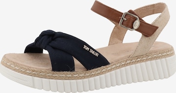 TOM TAILOR - Sandália em azul: frente