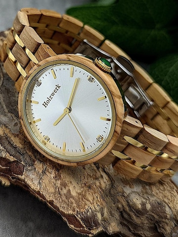 Holzwerk Analoguhr 'LEBUS'‌‌‌‌‌‌ in Beige