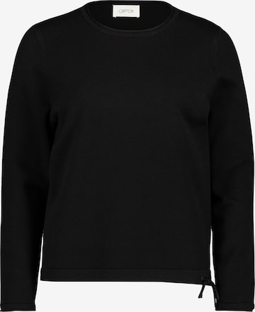 Cartoon Strickpullover mit Rundhalsausschnitt in Schwarz: Vorderseite