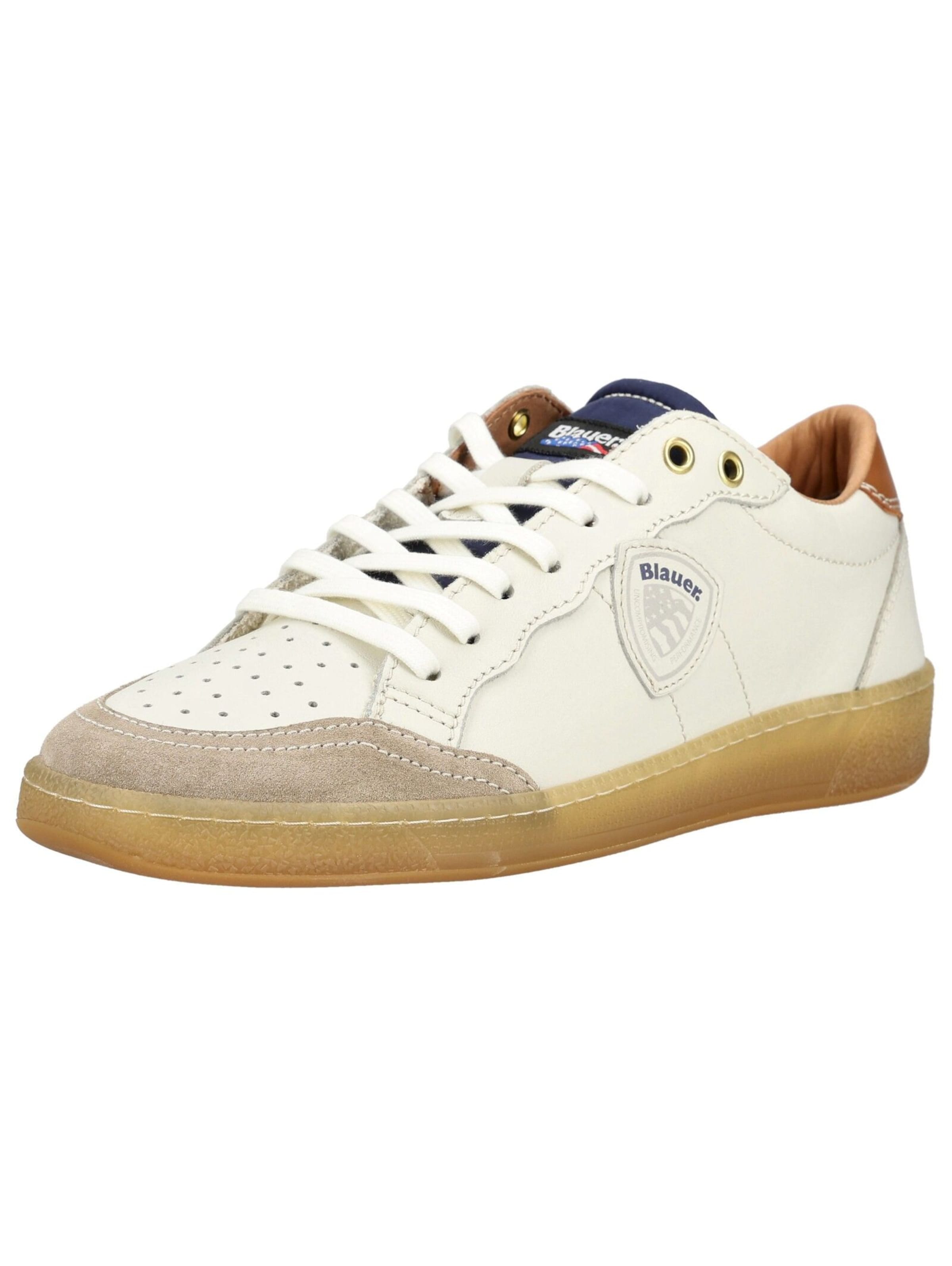 Baskets basses Blauer.USA en blanc : devant