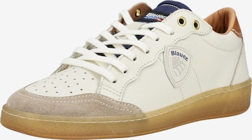 Baskets basses Blauer.USA en blanc : devant
