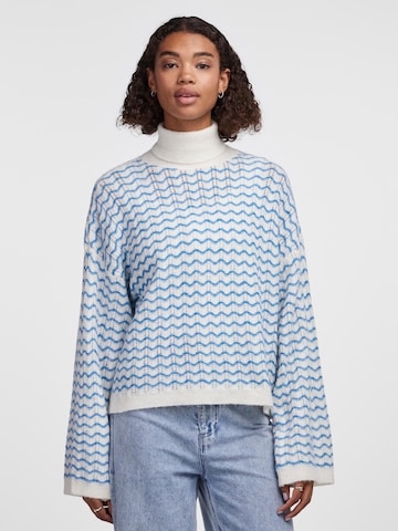 Pull-over oversize 'Joyce' PIECES en blanc : devant