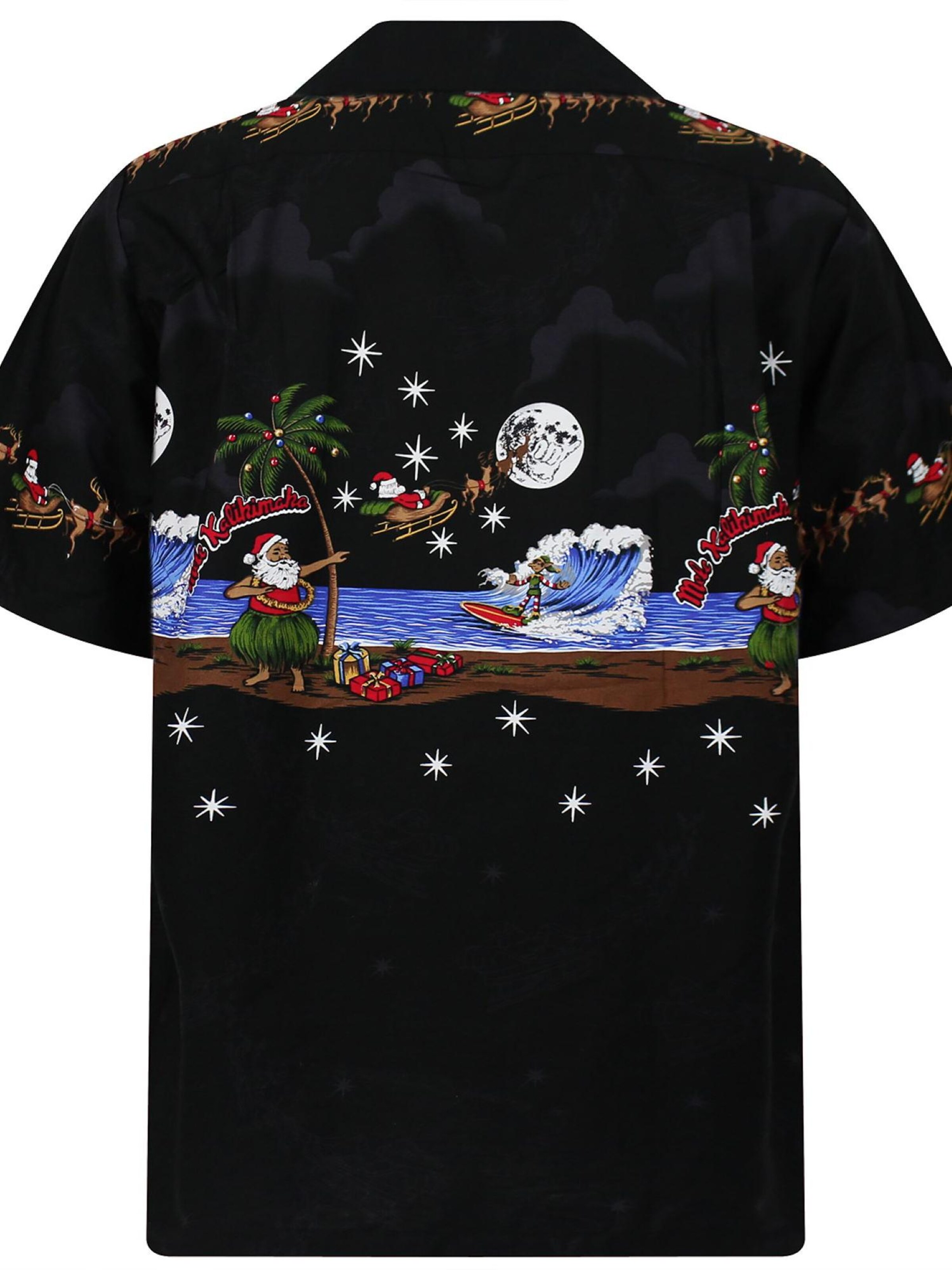 Pacific Legend Regular Fit Hemd 'Christmas Island'‌‌ in Schwarz