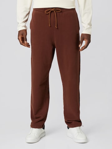 Sinned x ABOUT YOU Loose fit Pants 'Milo' in Brown: front