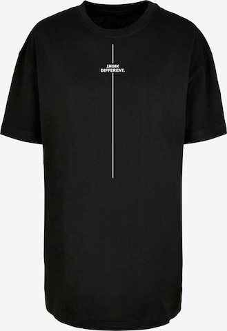 Merchcode Shirt 'Think Different' in Zwart: voorkant