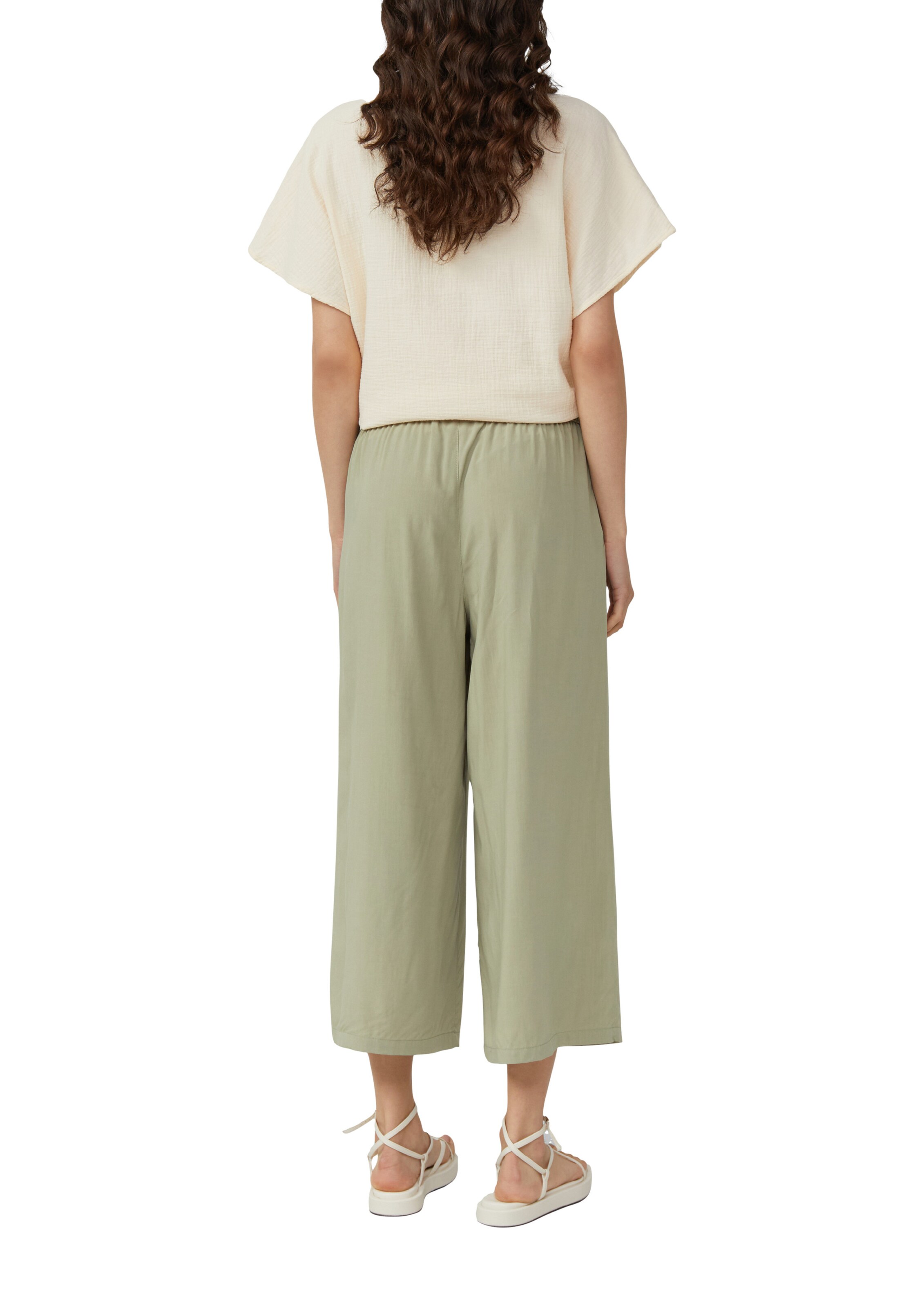 QS Wide leg Pants in Green