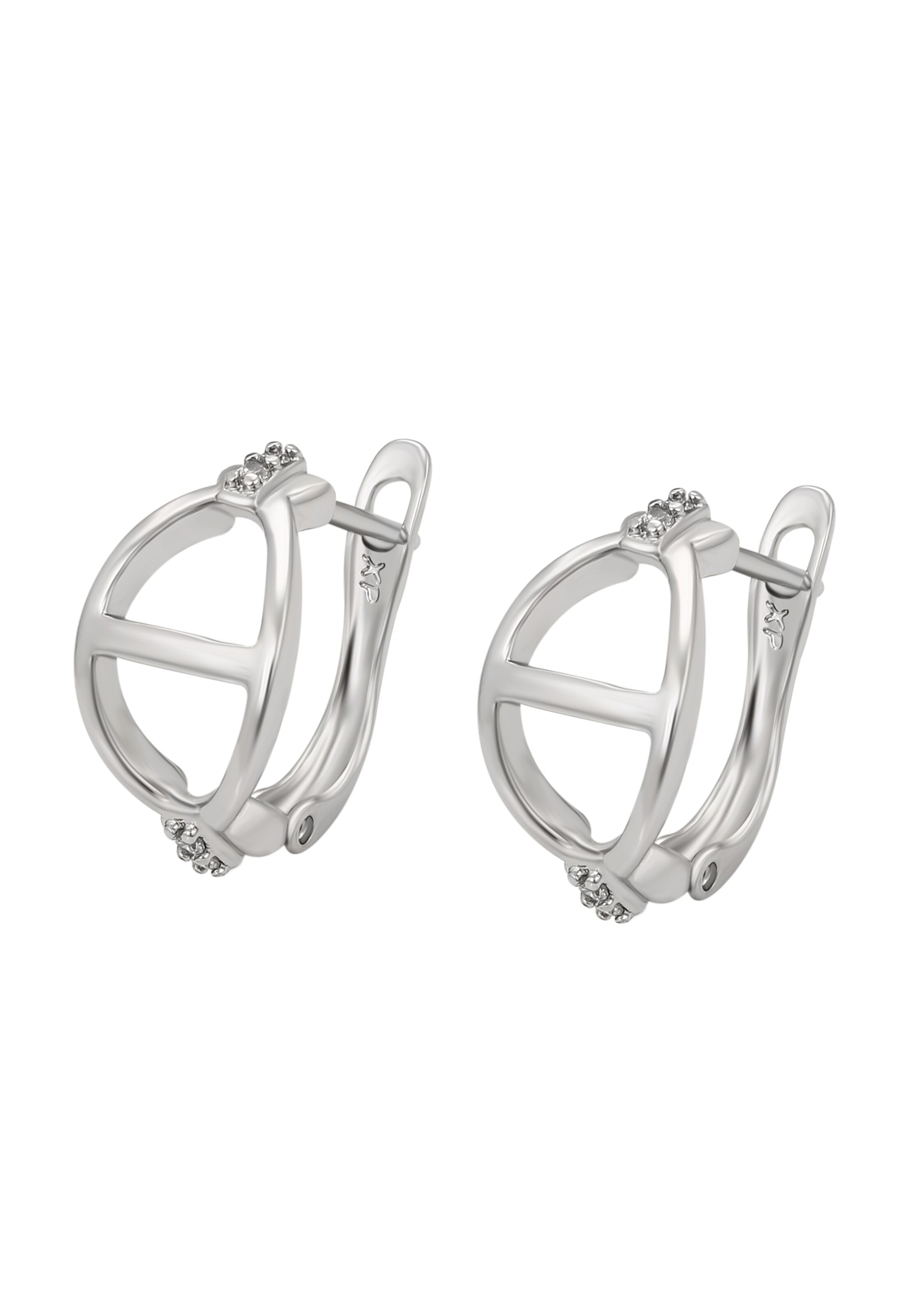 Boucles d'oreilles faina en argent : devant