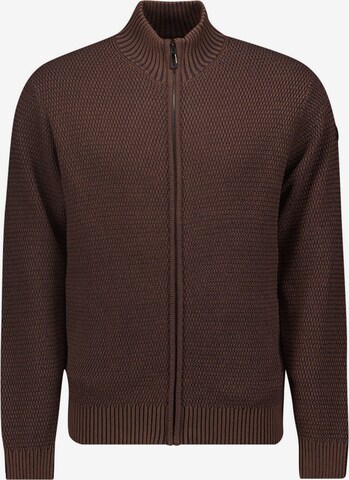 No Excess Knit Cardigan in Brown: front