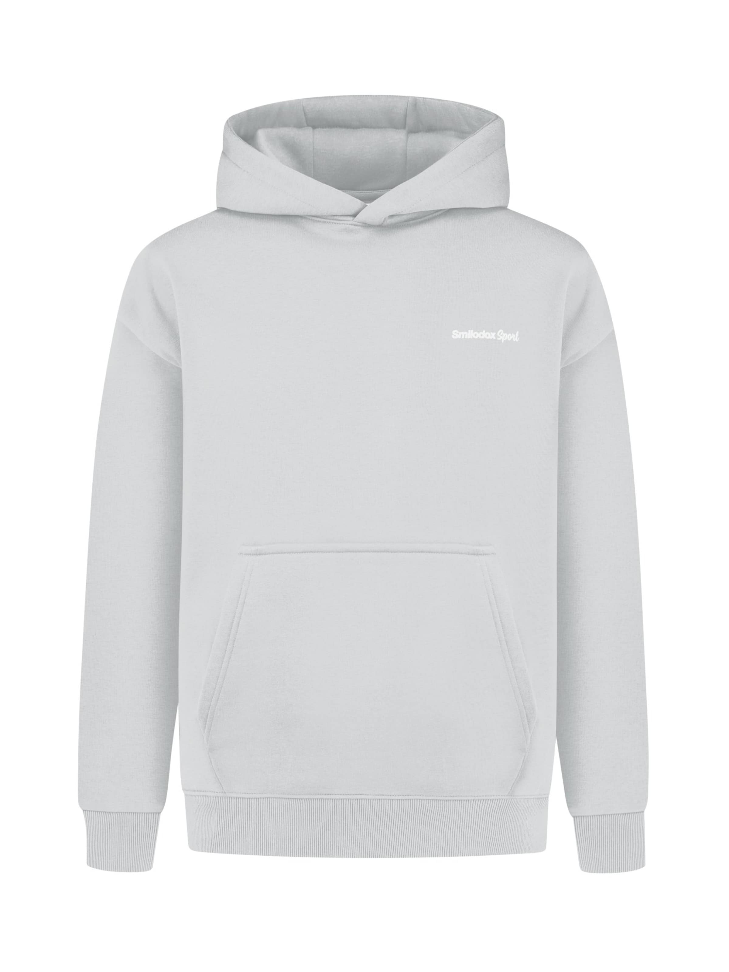 Smilodox Hoodie Oversize Backprint Tamio in Grau: Vorderseite