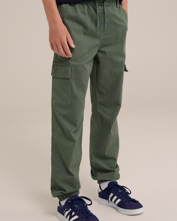 WE Fashion - Regular Calças em verde: frente