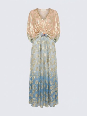 Robe 'Caftan Long Pastel' Miss June en bleu : devant