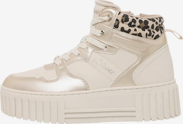 Bottines à lacets s.Oliver en beige : devant