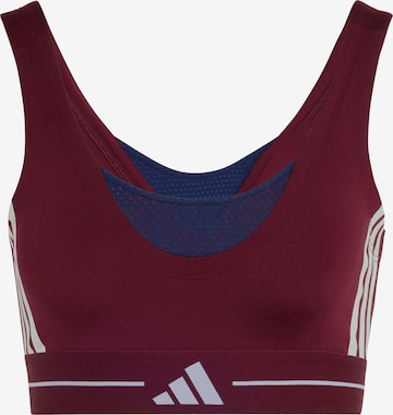 ADIDAS PERFORMANCE Bustier Sport-BH 'Hyperglam' in Rot: Vorderseite