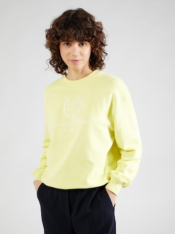 Sweat-shirt TOMMY HILFIGER en jaune : devant