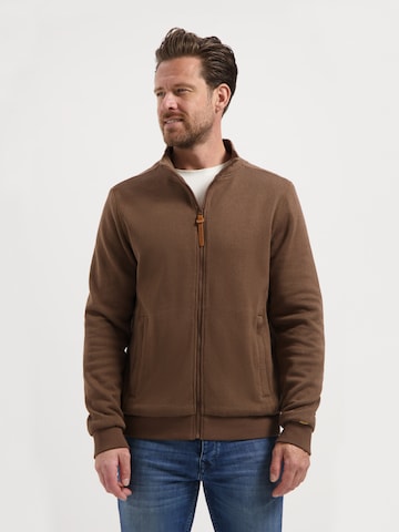 MGO Sweatvest 'Kane' in Bruin: voorkant