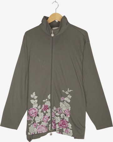 Joliena Collection Sweatshirt & Zip-Up Hoodie in 6XL-7XL in Grey: front