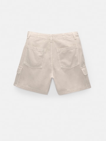 Pull&Bear Широка кройка Карго панталон в бежово