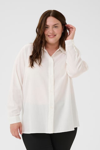 T-shirt 'KCada ' KAFFE CURVE en blanc : devant