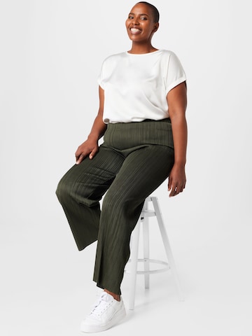 ABOUT YOU Curvy Loose fit Trousers 'Inka' in Green