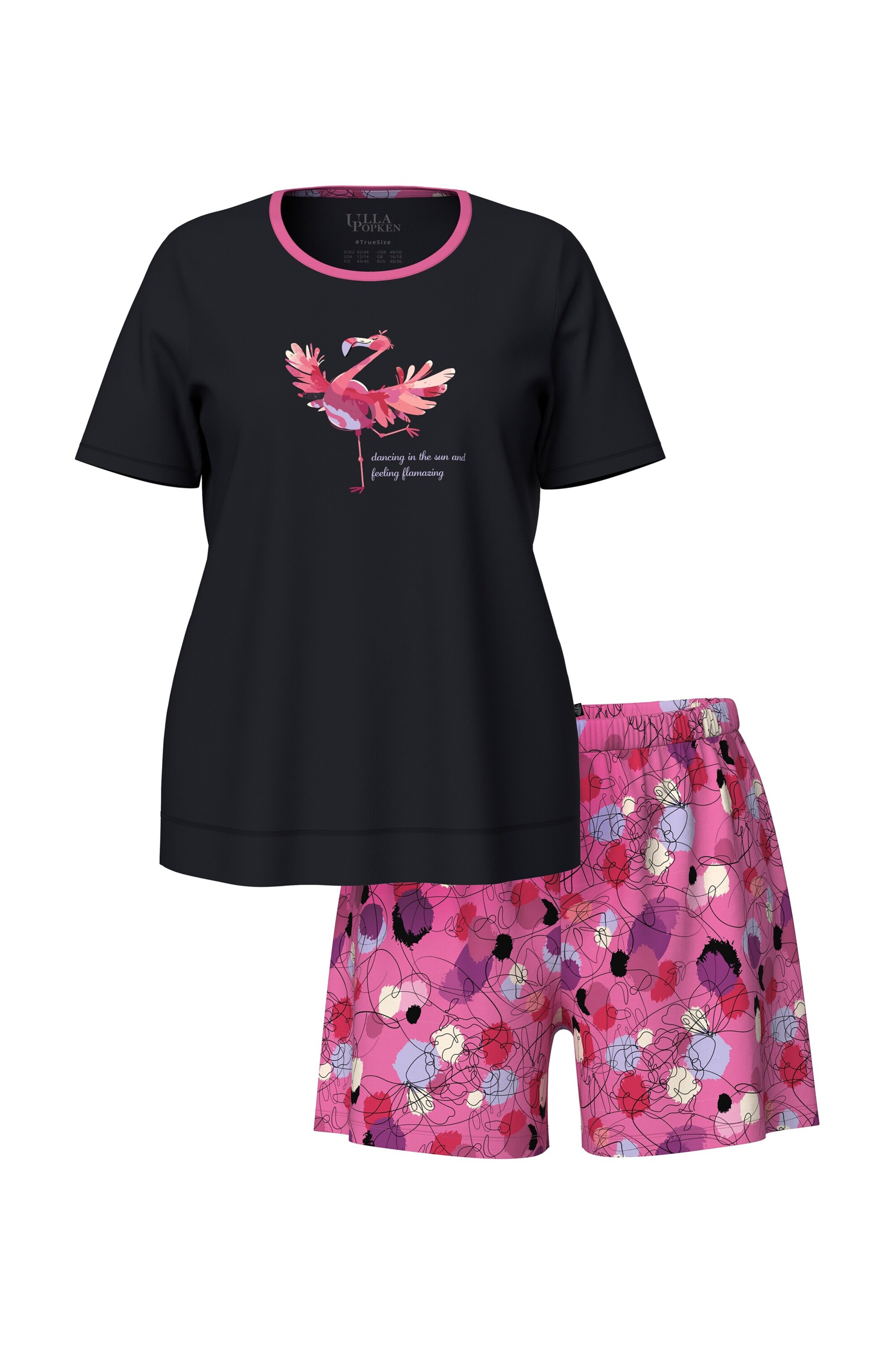 Ulla Popken Pajama in Pink: front