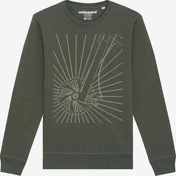 Watapparel Sweatshirt ' Fahrradspeichen ' in Grün: Vorderseite