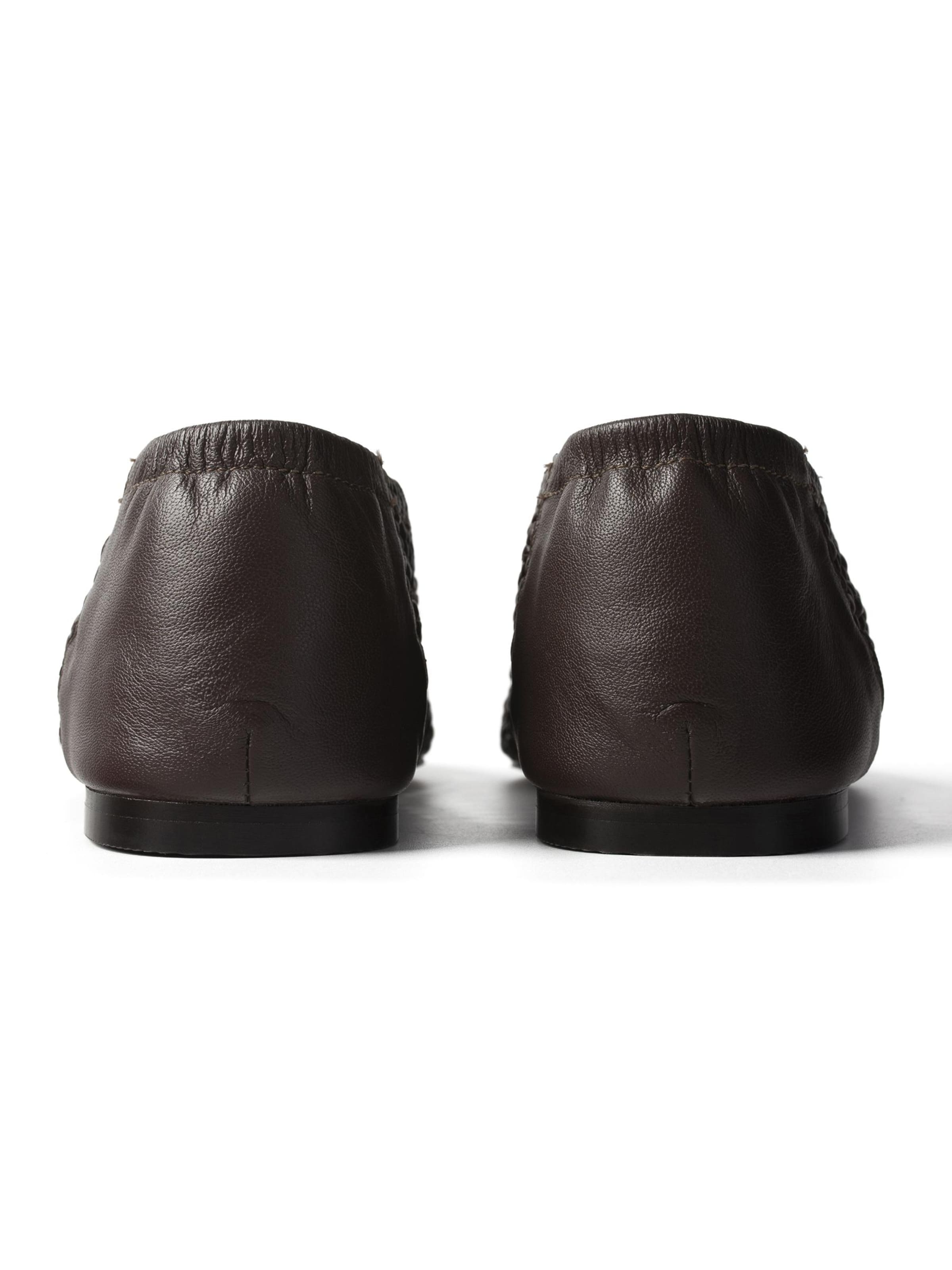 L37 HANDMADE SHOES Slipper 'REMEMBER THIS MORNING' in Brown