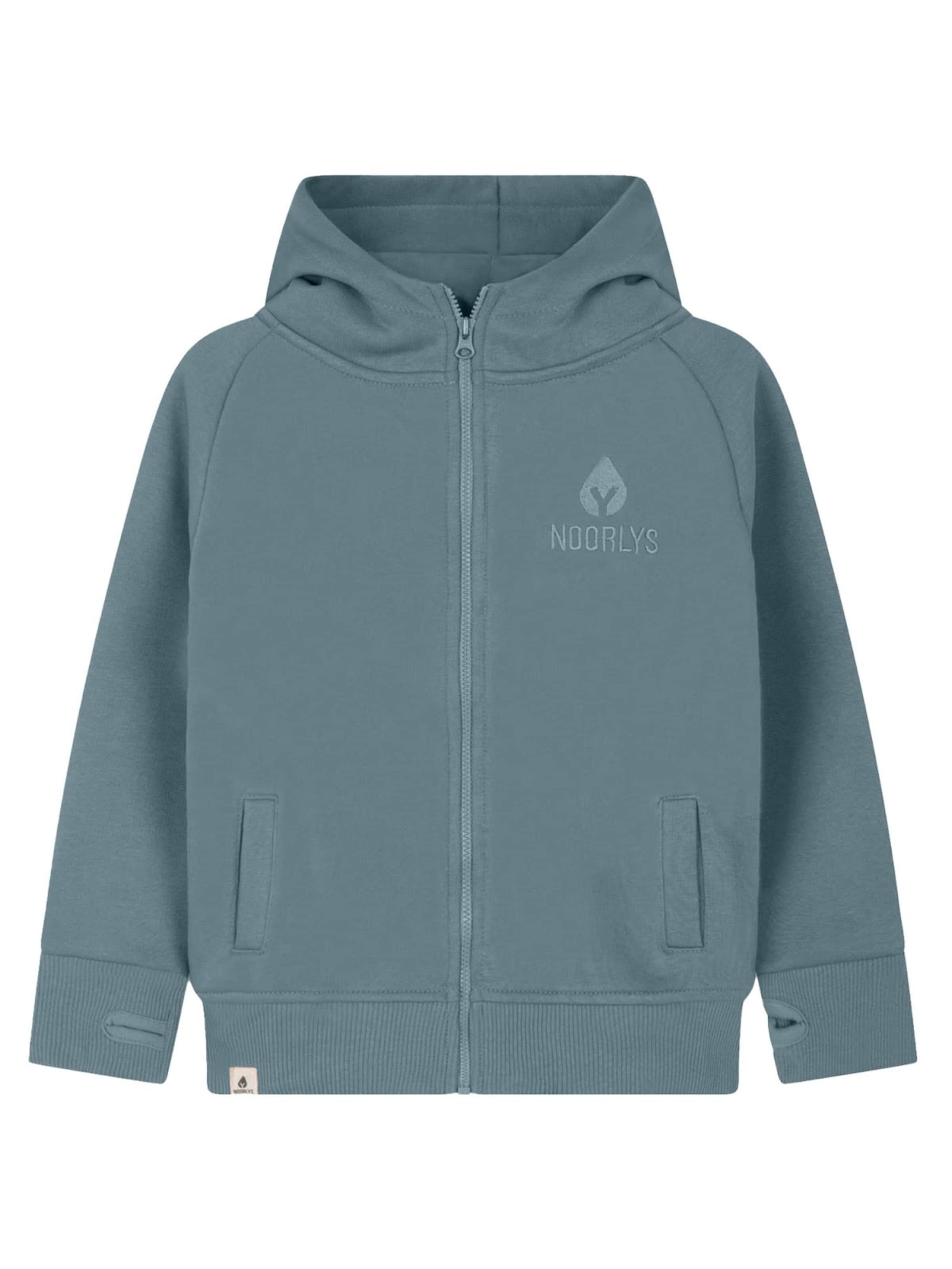 NOORLYS Zip-Up Hoodie 'BUUG' in Blue: front
