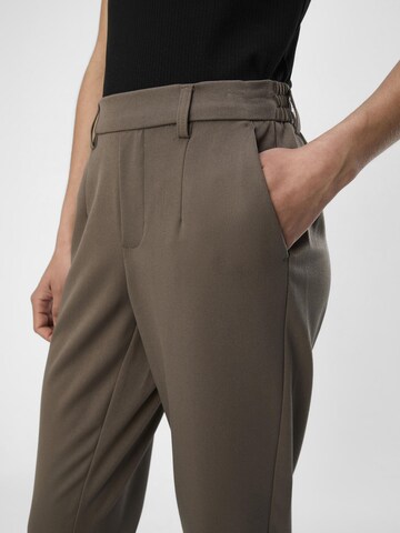 OBJECT - Slimfit Pantalón plisado 'Lisa' en marrón