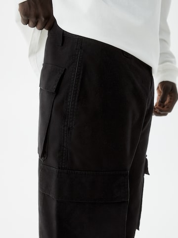 Regular Pantalon cargo Pull&Bear en noir