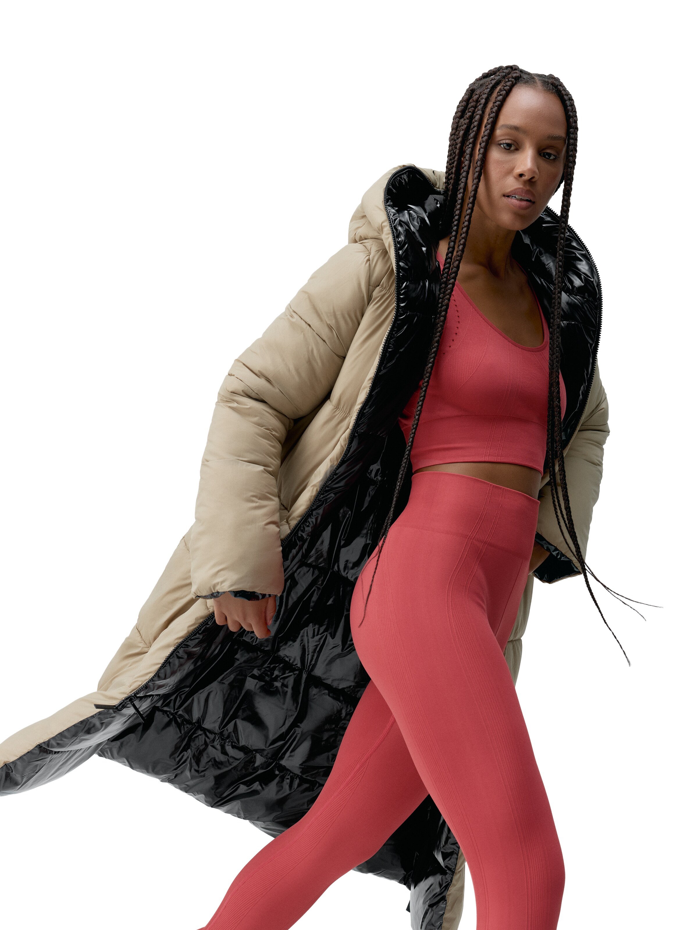 Born Living Yoga Winter coat 'Naidine' in Beige