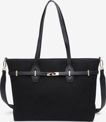Borsa a mano 'Borsa a Mano Donna Ecopelle - Modello KSD52134 con Tracolla Staccabile' di Kassandra in nero: frontale
