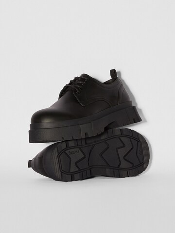 Bershka Lace-up shoe in Black