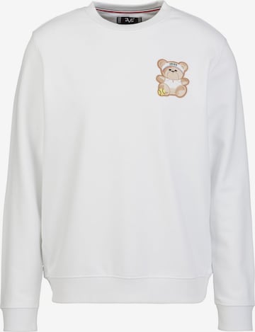 Sweat-shirt 'Nico Teddy' 19V69 ITALIA en blanc : devant