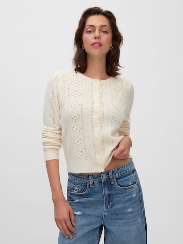 VERO MODA Gebreid vest 'VMRie' in Wit: voorkant