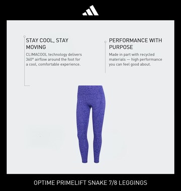 ADIDAS PERFORMANCE Скинни Спортивные штаны 'Optime PrimeLift' в Лиловый