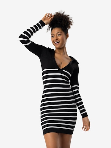 No Matter What Gebreide jurk 'Elbise' in Zwart: voorkant