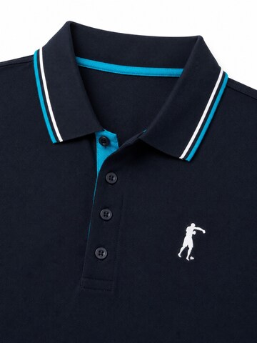 T-Shirt 'Men's Polo Shirt Boxeur des Rues Pique Cotton, Dark Navy, Turquoise Stripes' Boxeur des Rues en bleu