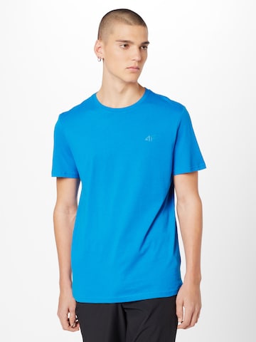 4F قميص عملي بلون أزرق: الأمام