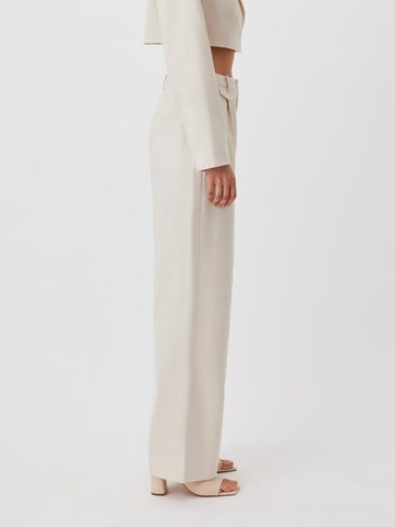 LeGer by Lena Gercke Wide leg Bandplooibroek 'Cathleen' in Beige