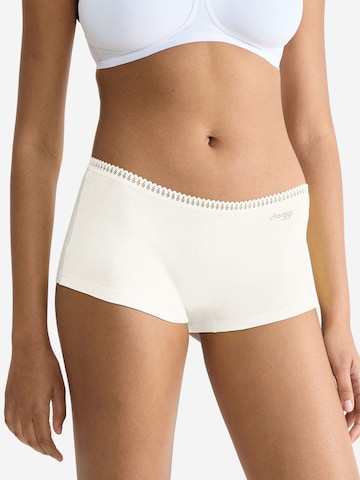 SLOGGI Panty ' Blue GO Crush ' in White: front