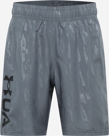 UNDER ARMOUR Sportbroek 'Emboss' in Grijs: voorkant