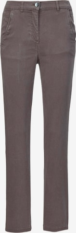 Goldner Slim fit Pants in Brown: front