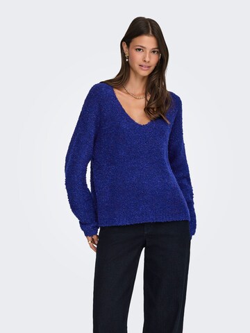 JDY Sweater 'JDYBitten' in Blue