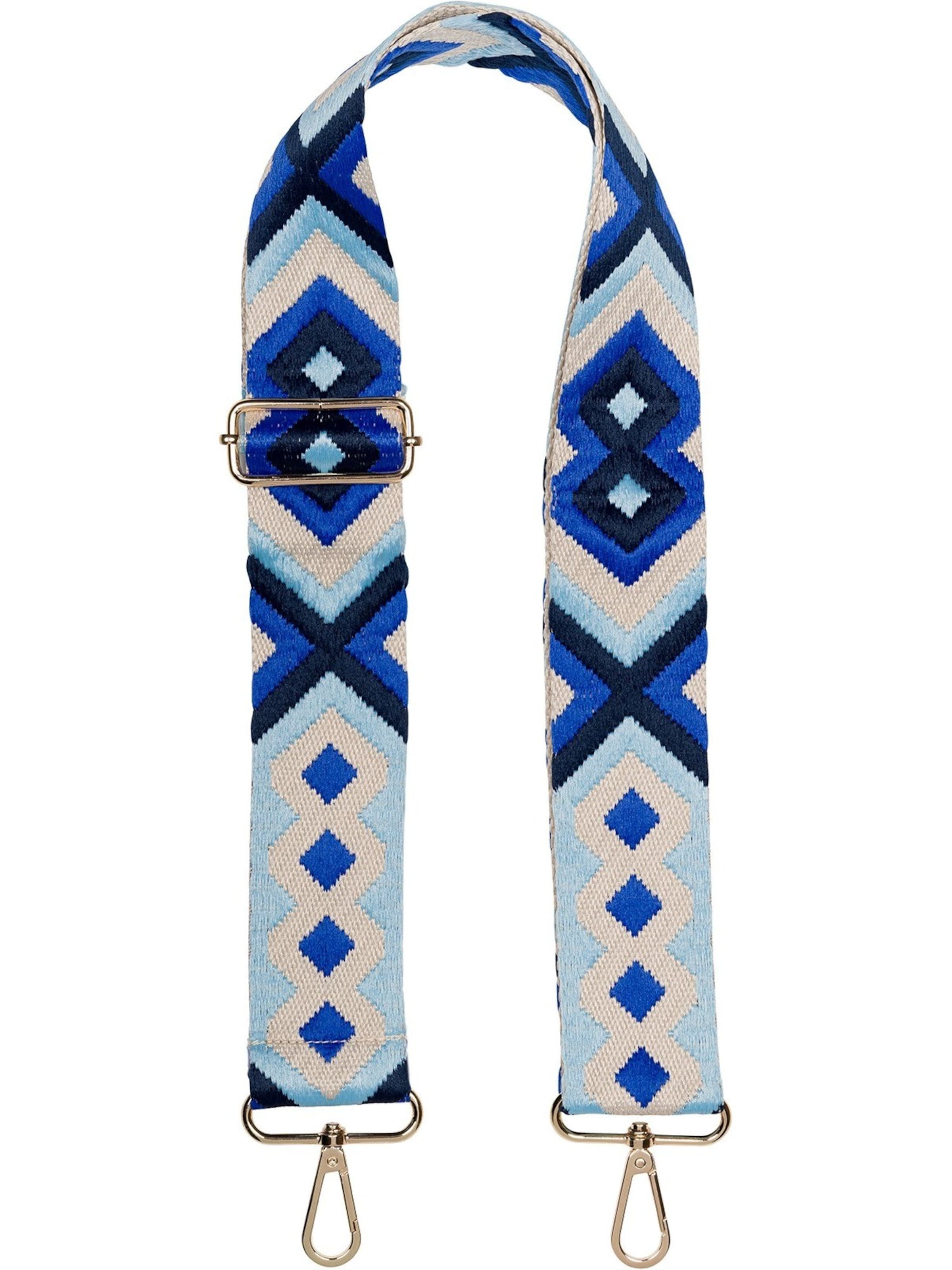 styleBREAKER Taschenzubehör 'Wechsel Taschengurt Ethno Muster bunt'‌‌‌ in Blau: Vorderseite