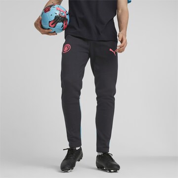 Regular Pantalon de sport 'Manchester City' PUMA en noir : devant