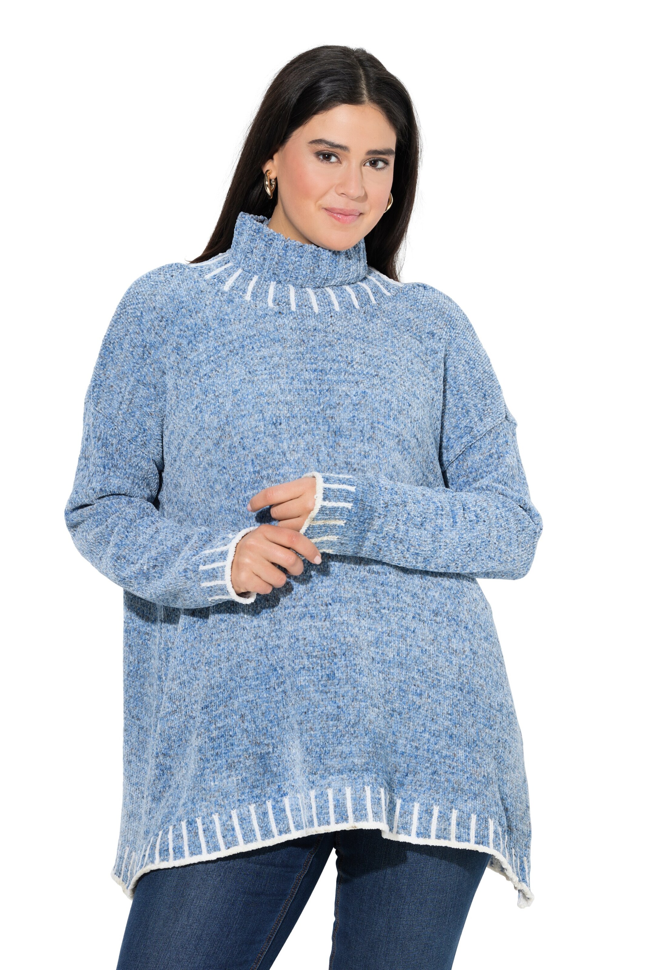 Ulla Popken Sweater in Blue: front