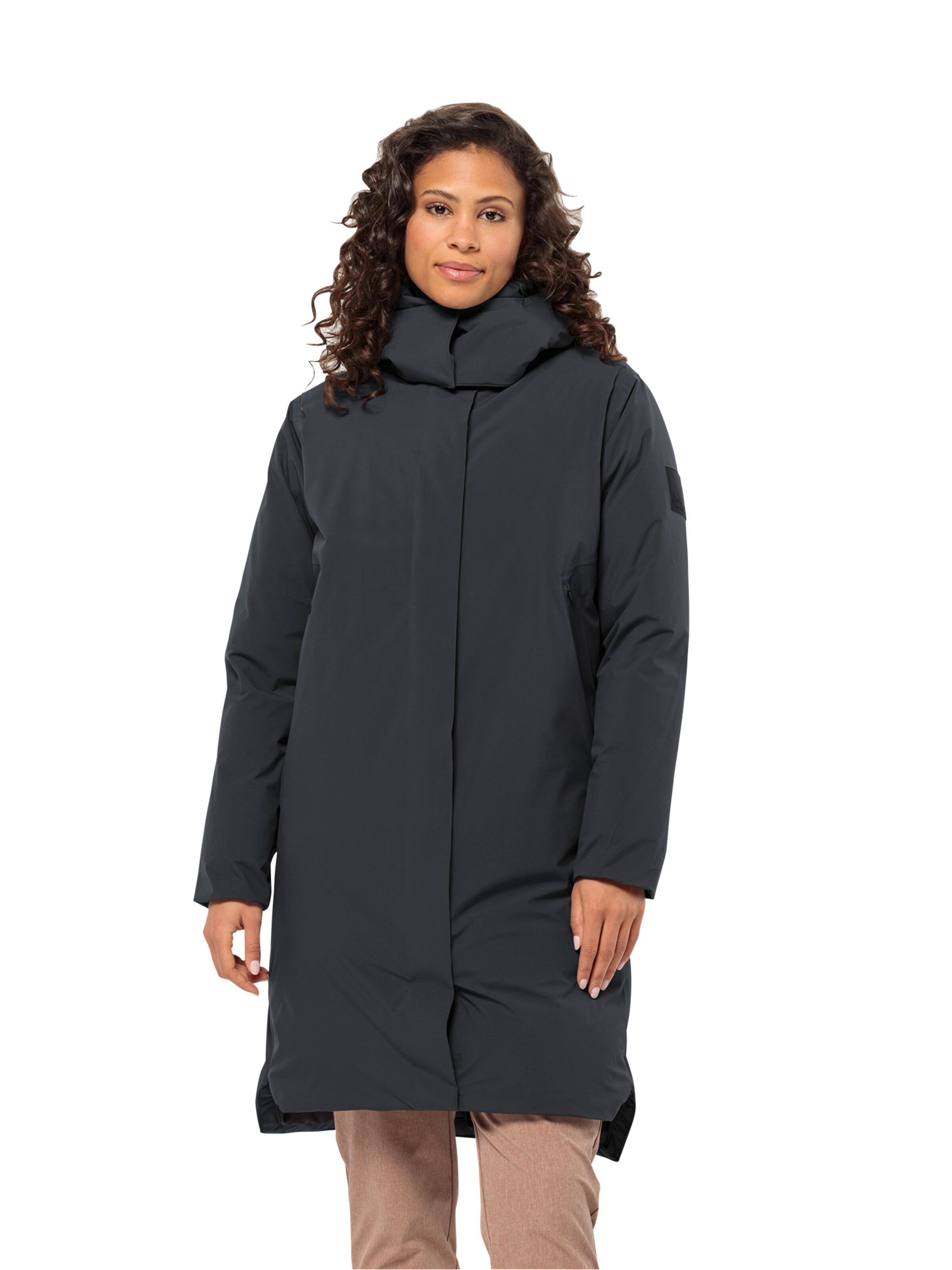 JACK WOLFSKIN - Sobretudo outdoor em cinzento: frente